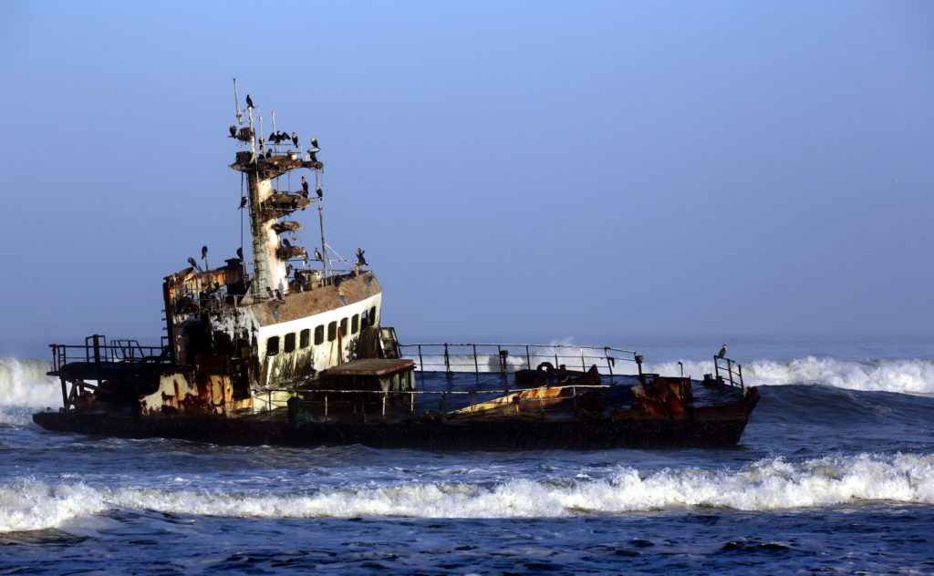 The Zeila Shipwreck near Henties Bay at the Skeleton Coast