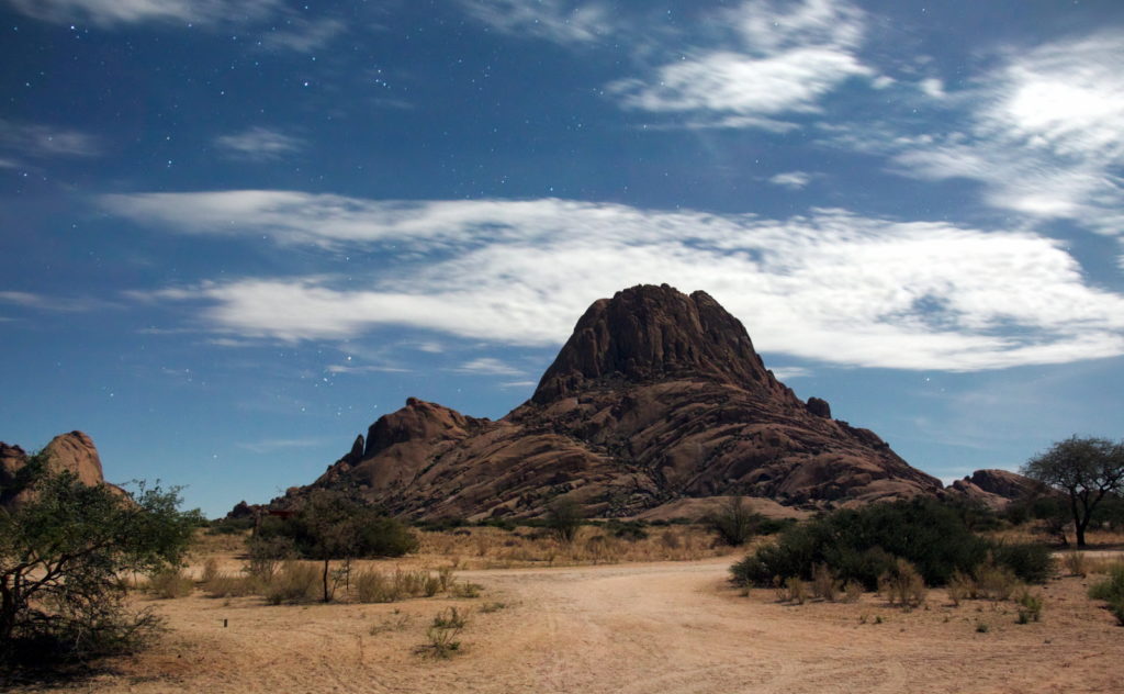 Long night exposure on a Camp at Spitzkoppe