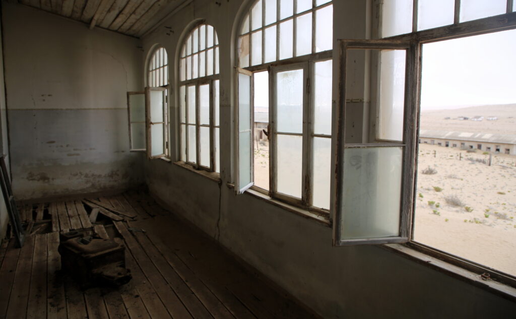 Here the broken floor and view strike a particular balance at Kolmanskuppe.