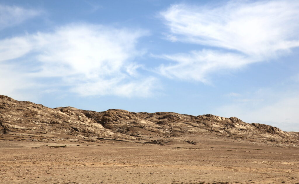 Beautiful clouds and rock banks