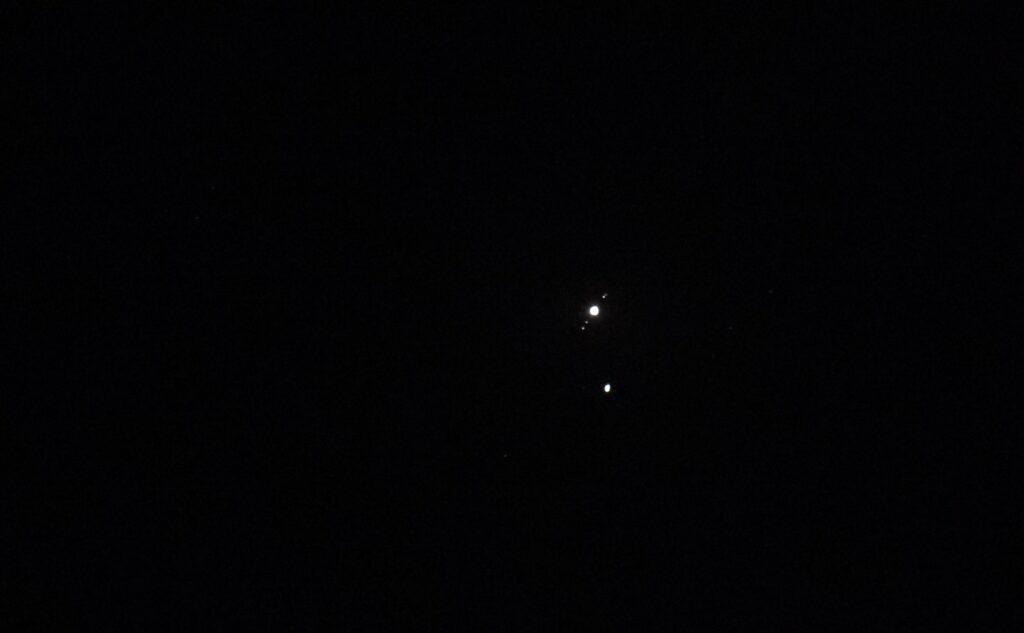 Jupiter, some of it's larger moons, and saturn, with the A7S II
